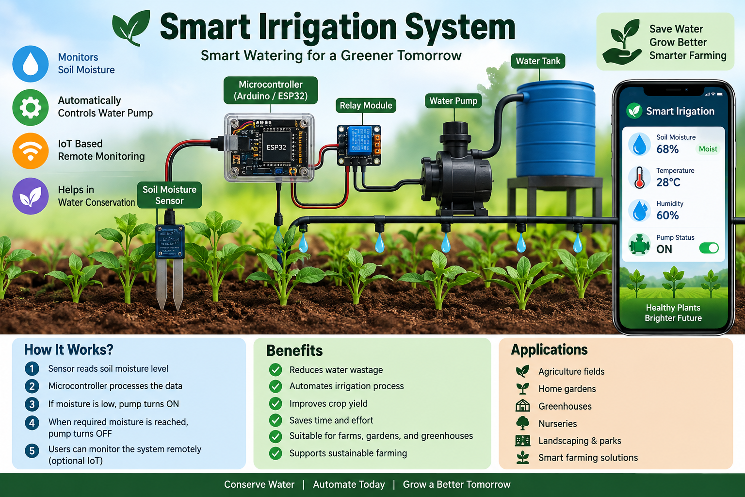 Smart Irrigation System using IOT.