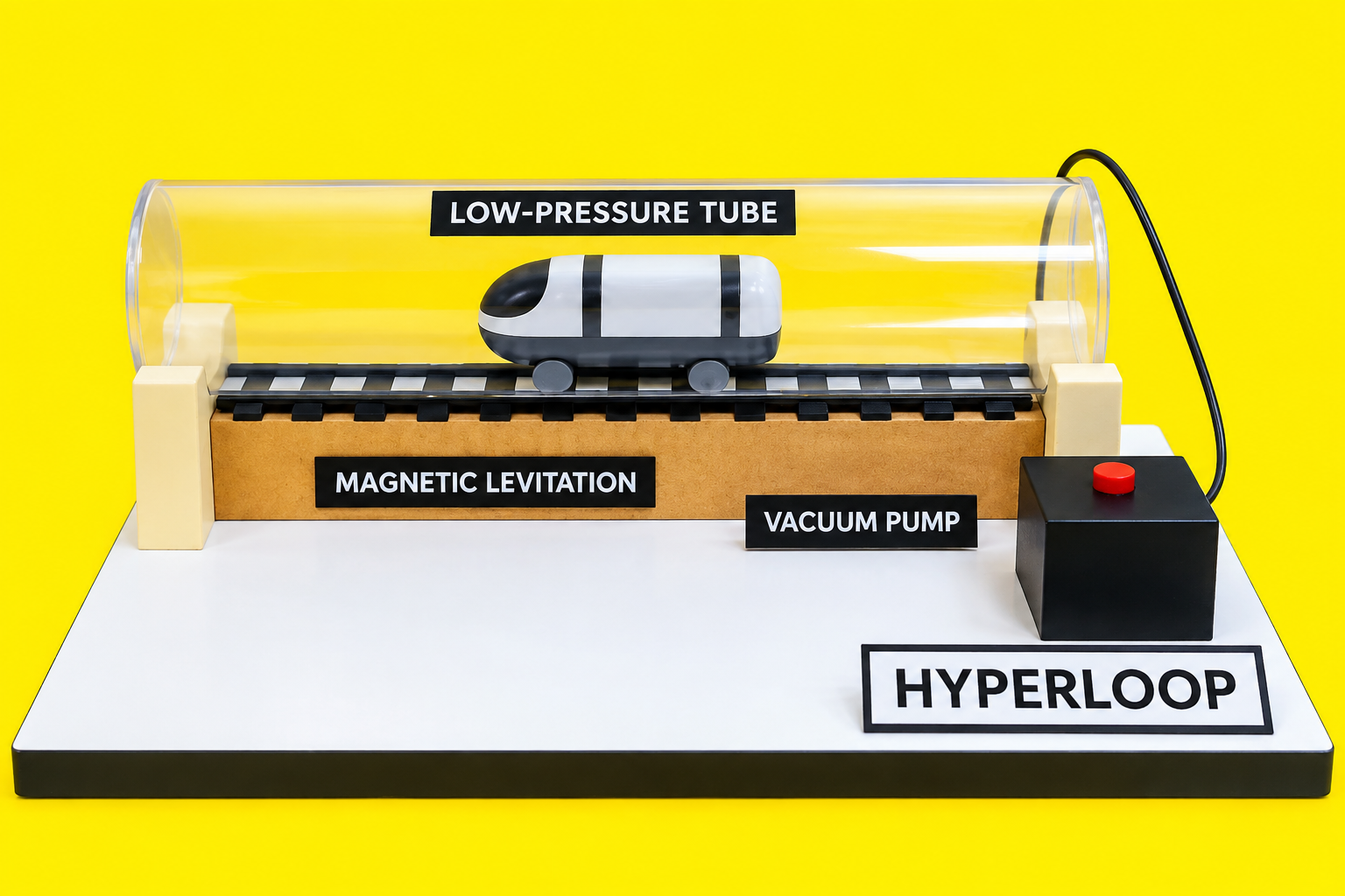 Hyperloop Transportation System Using Magnetic Levitation and Low-Pressure Tube